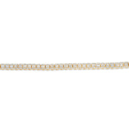 14K Yellow Gold 4.69CT Baguette and Round Diamond Bracelet