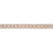 14K Yellow Gold 4.69CT Baguette and Round Diamond Bracelet