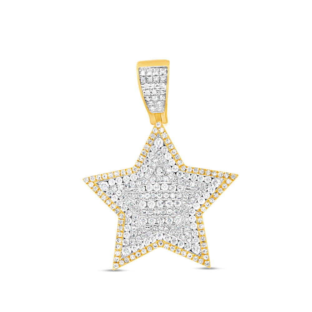 Star - Diamond Charm Pendant | Yellow Gold | 1.18 CTW | 14K