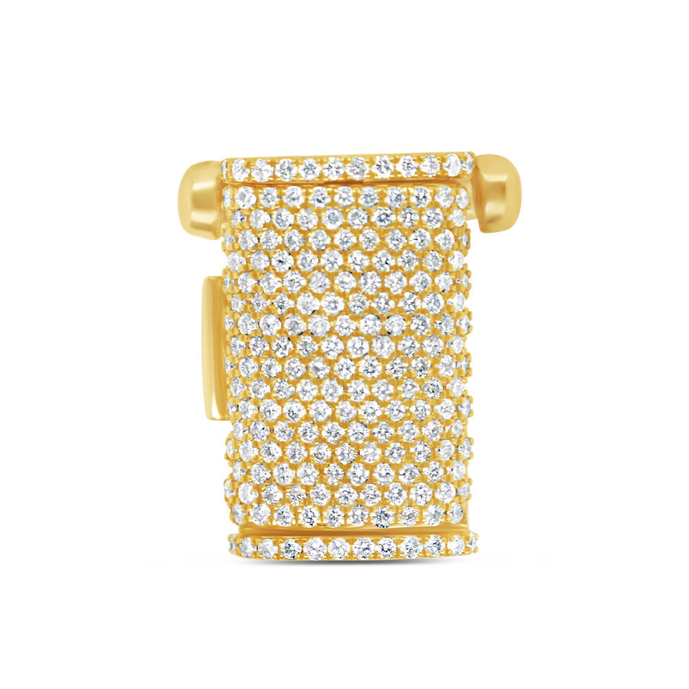 Lock - Yellow Gold Diamond Chain lock| 1.68CTW | 14K | 14MM