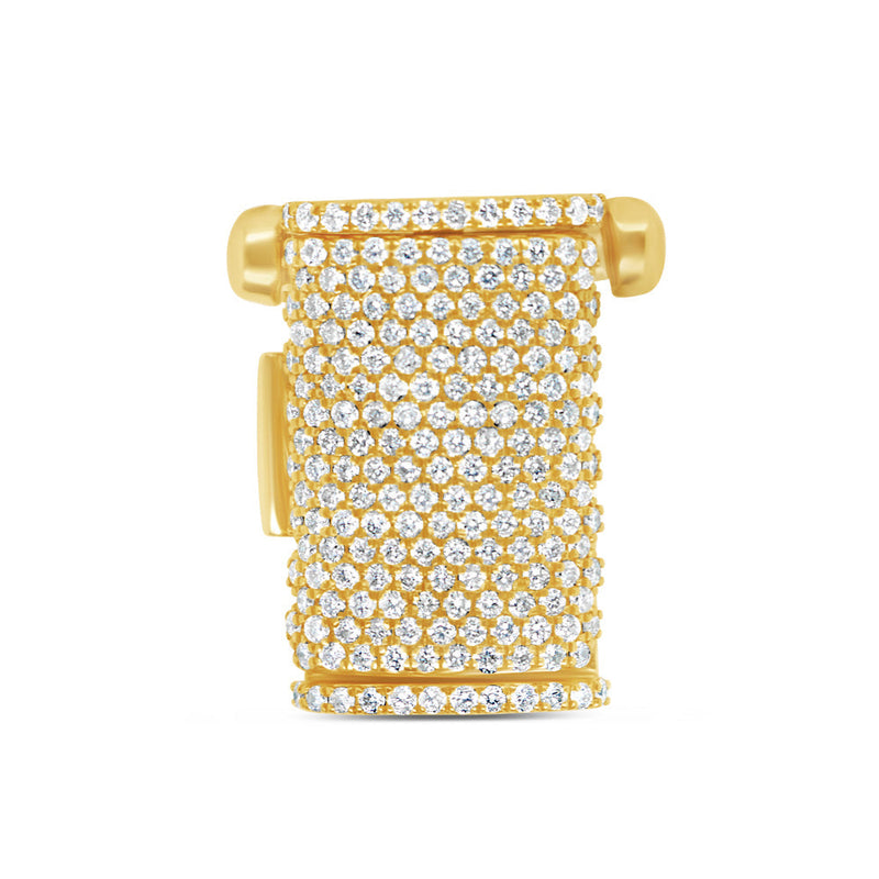 Lock - Yellow Gold Diamond Chain lock| 1.68CTW | 14K | 14MM