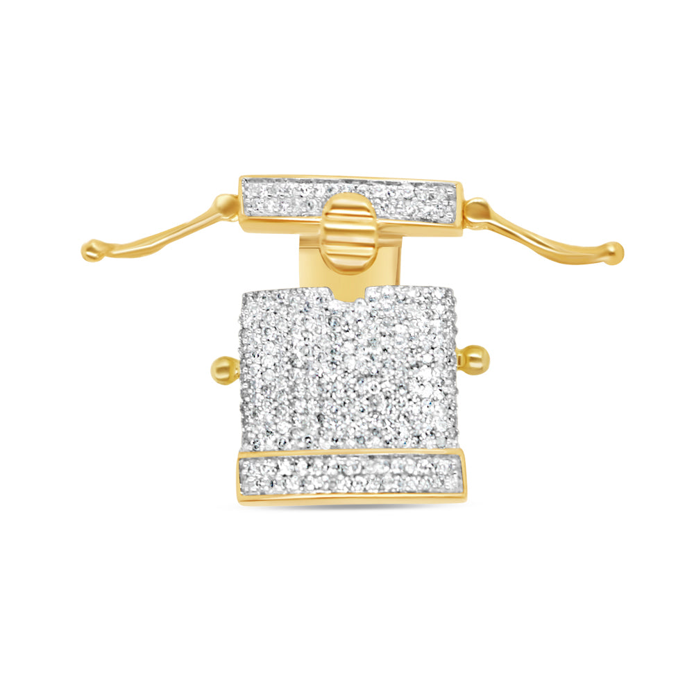 Lock - Diamond Chain Lock | Yellow Gold | 0.88CTW | 14K | 14MM