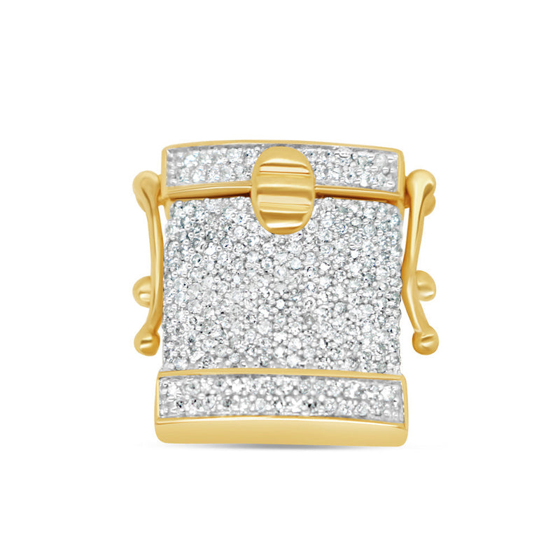 Lock - Diamond Chain Lock | Yellow Gold | 0.83CTW | 10K | 14MM