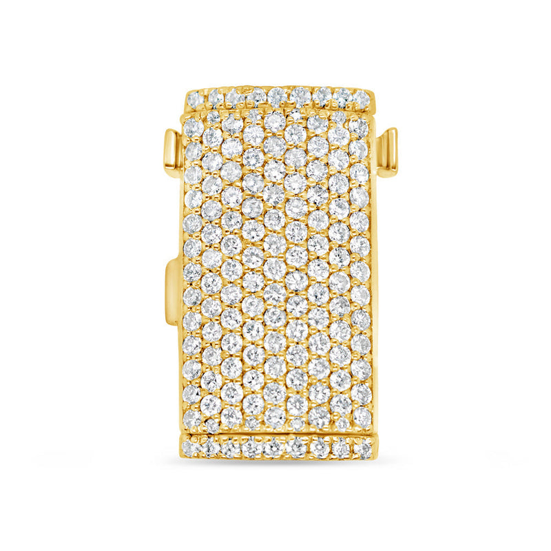 Lock - Gold Diamond Chain Lock | 2.50CTW | 14K | 14MM | Tri-Color Available