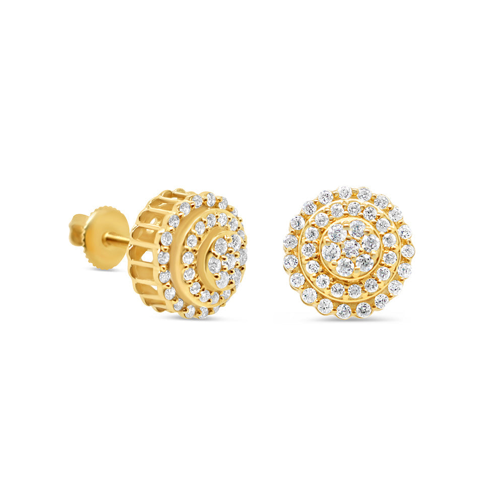 14K Yellow Gold | Diamond Earrings | 0.53CTW | 9.7MM