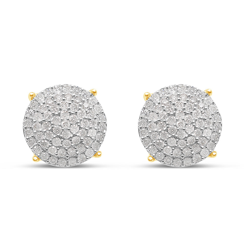 14K Yellow Gold | Diamond Earrings | 1.06CTW | 6.70MM