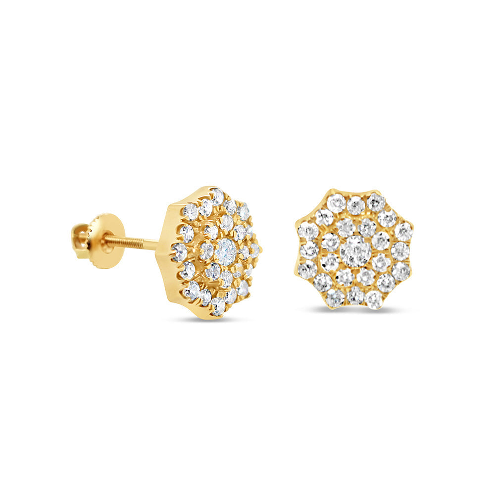14K Yellow Gold | Diamond Earrings | 0.48CTW | 7.9MM