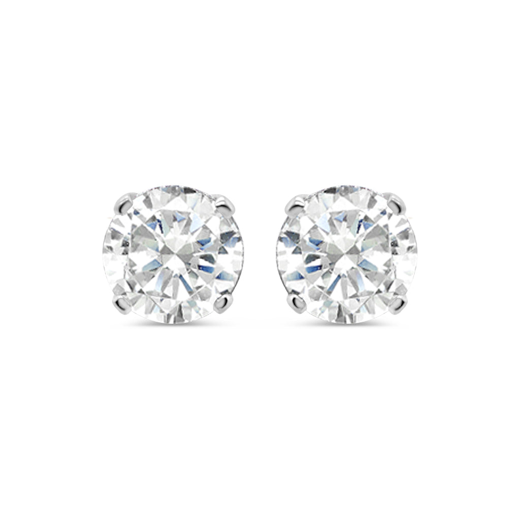 10K White Gold | Diamond Earrings | 0.25CTW | 5.46MM