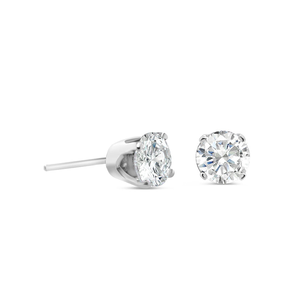 10K White Gold | Diamond Earrings | 0.25CTW | 5.46MM