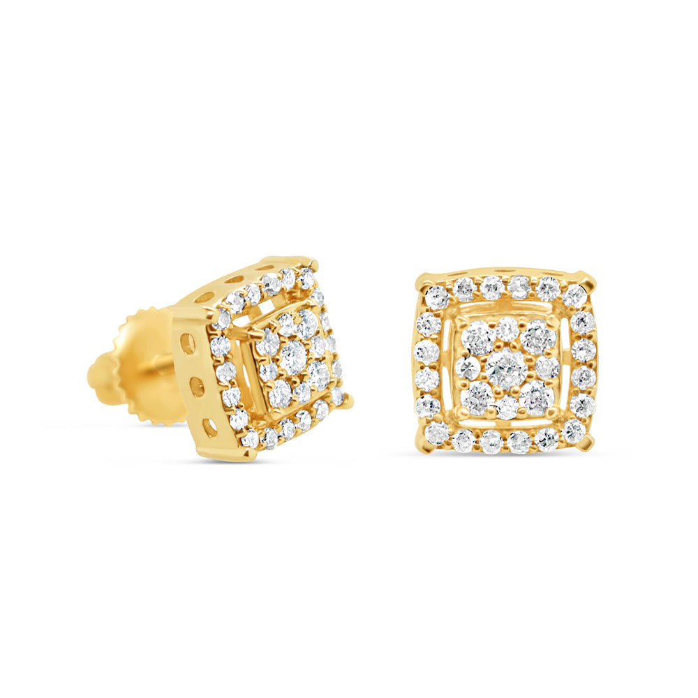 14K Yellow Gold | Diamond Earrings | 0.51CTW | 8.55MM