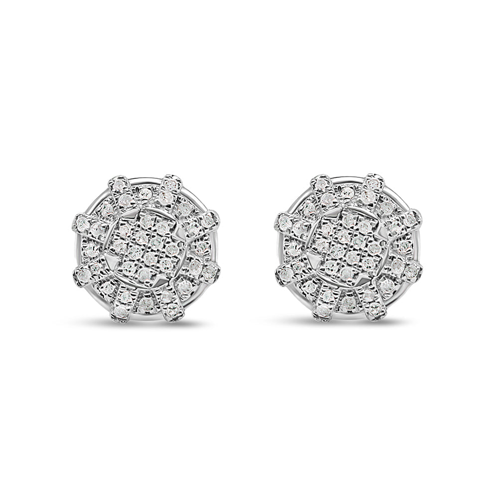 14K Yellow Gold | Diamonds Round Earrings | 0.51CTW | 9.46MM