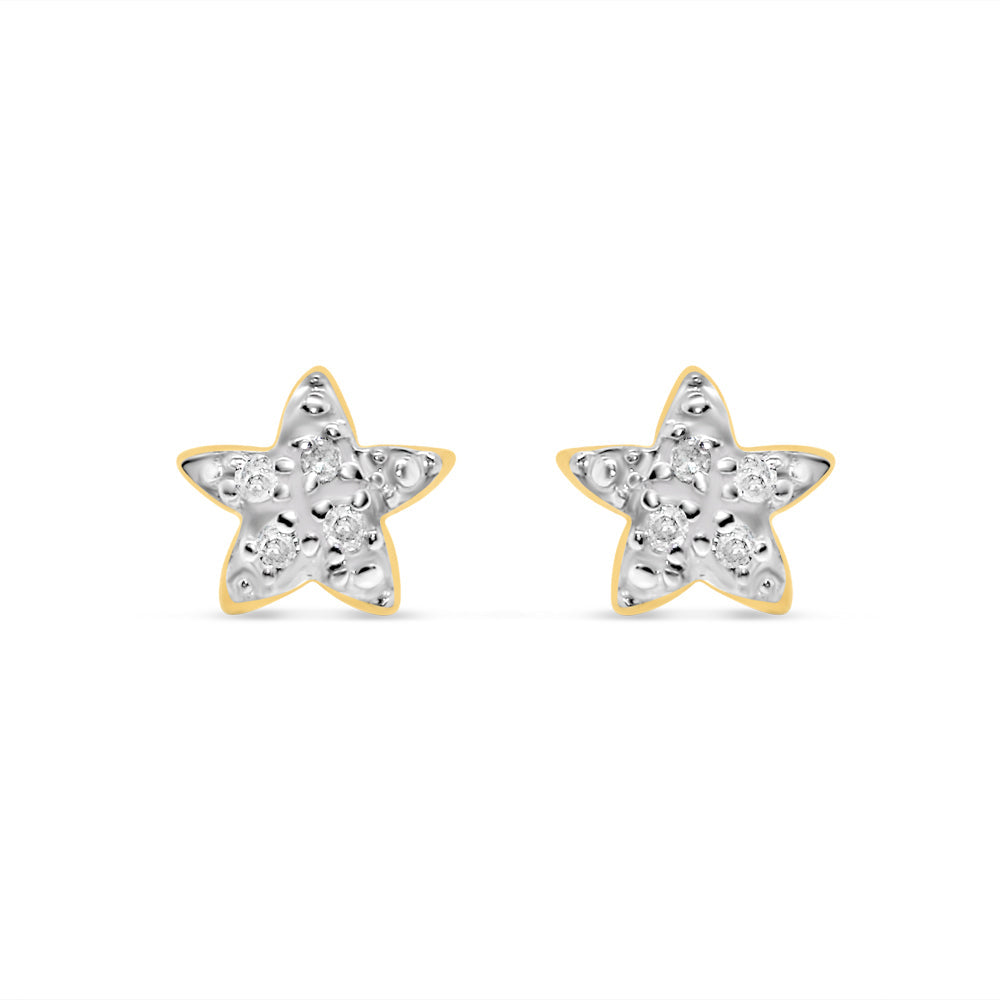 14K Yellow Gold | Diamond Star Earrings | ?CTW | 5.16MM pirce check