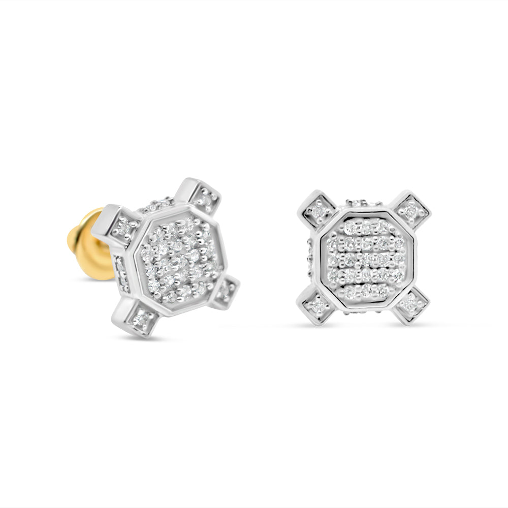 10K Yellow Gold | Diamond Earrings | 0.23CTW | 8.43MM