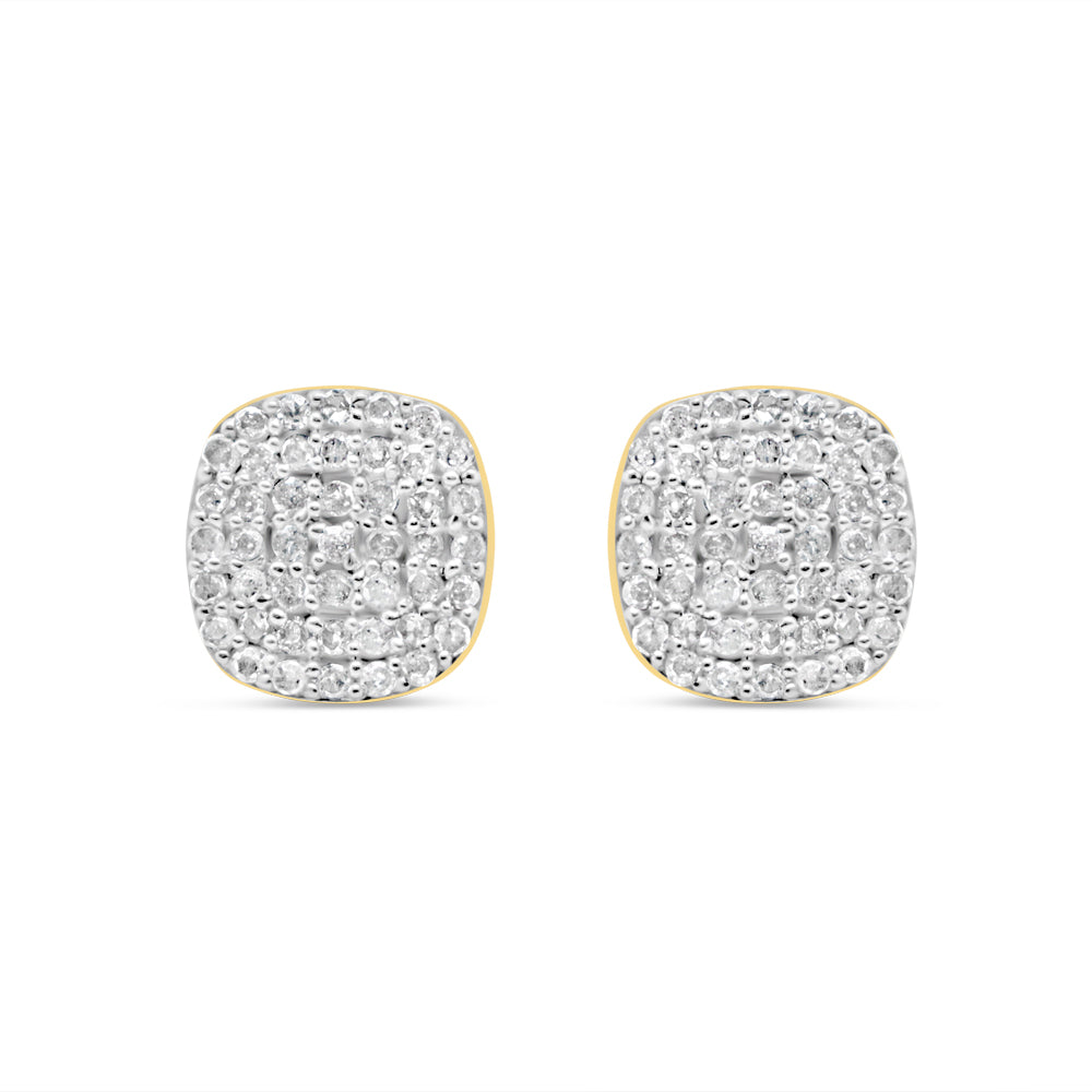 10K Yellow Gold | Diamond Earrings | 0.35CTW | 7.39MM