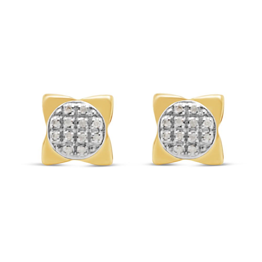 10K Yellow Gold | Diamond Earrings | 0.25CTW | 8.11MM