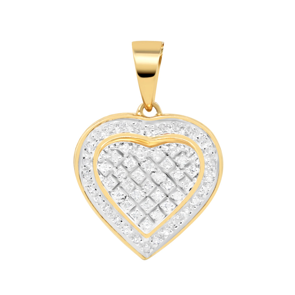 Heart Diamond Pendant | .21 CTW | 10K