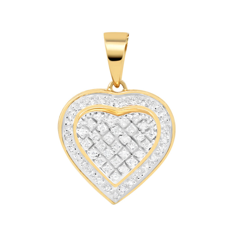 Heart Diamond Pendant | .21 CTW | 10K