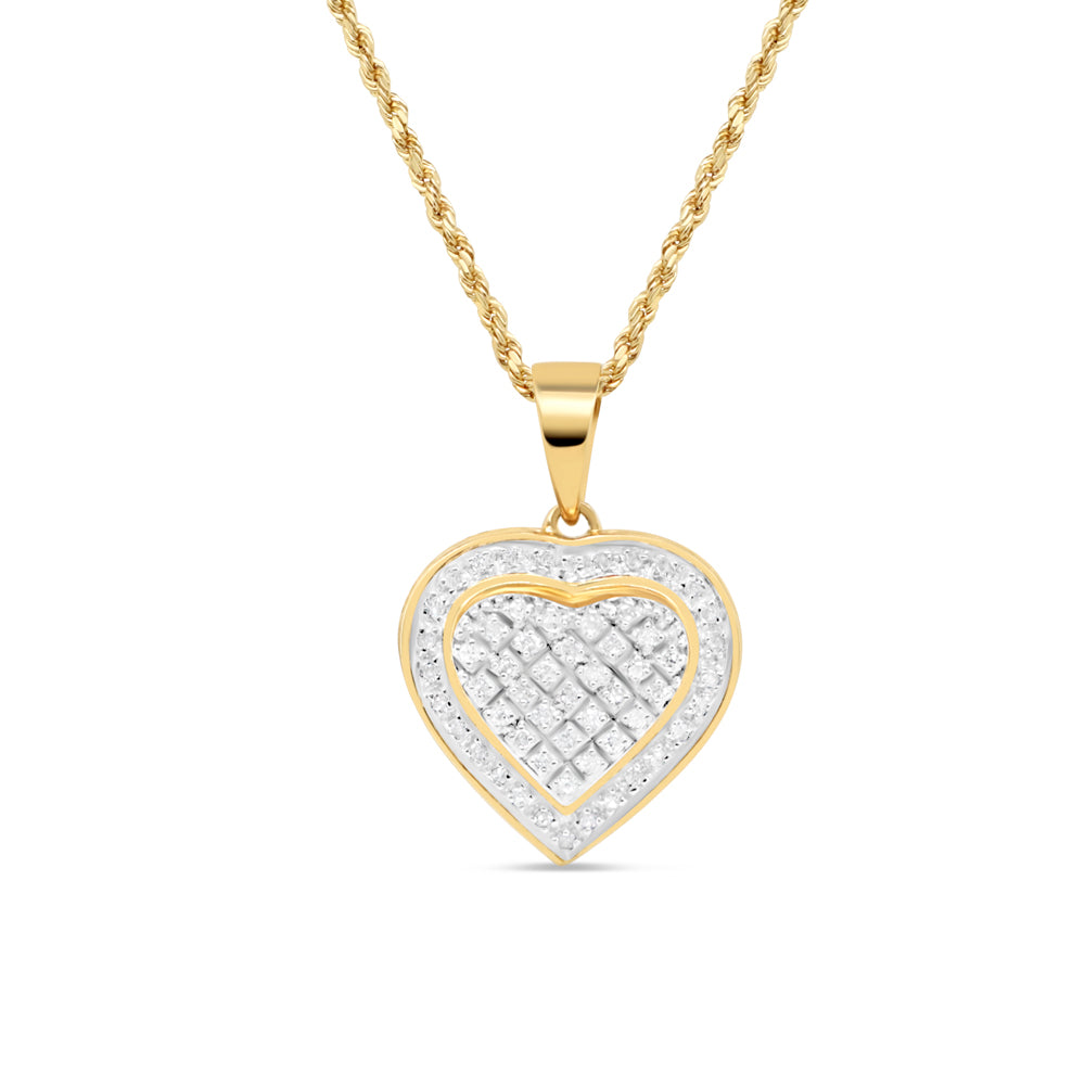 Heart Diamond Pendant | .21 CTW | 10K