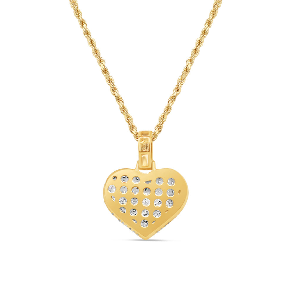 Heart Pendant with Necklace | 14K Yellow Gold | 18.75MM| 0.78CT