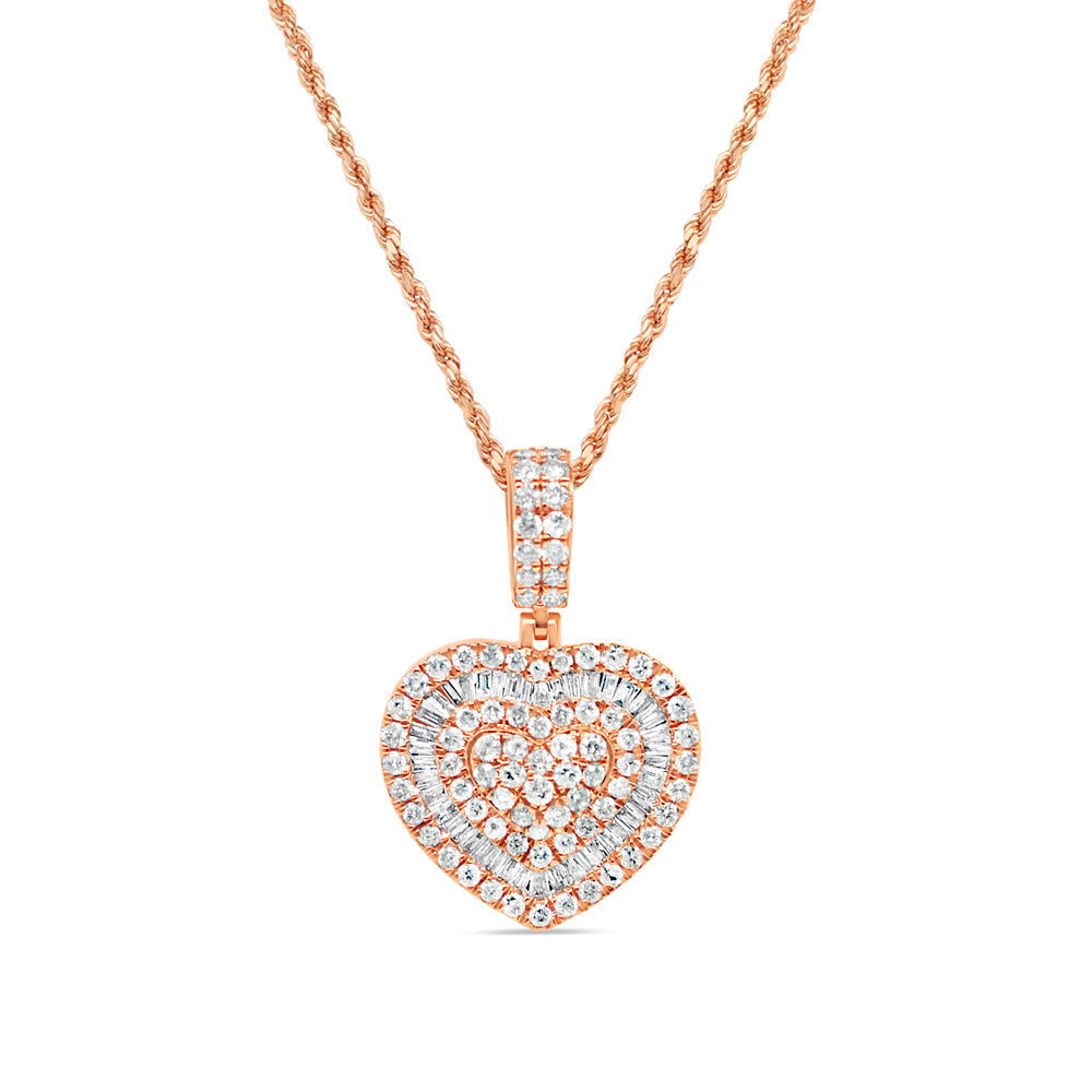 Heart Pendant with Necklace | 14K Yellow Gold | 20.20MM| 1.87CT
