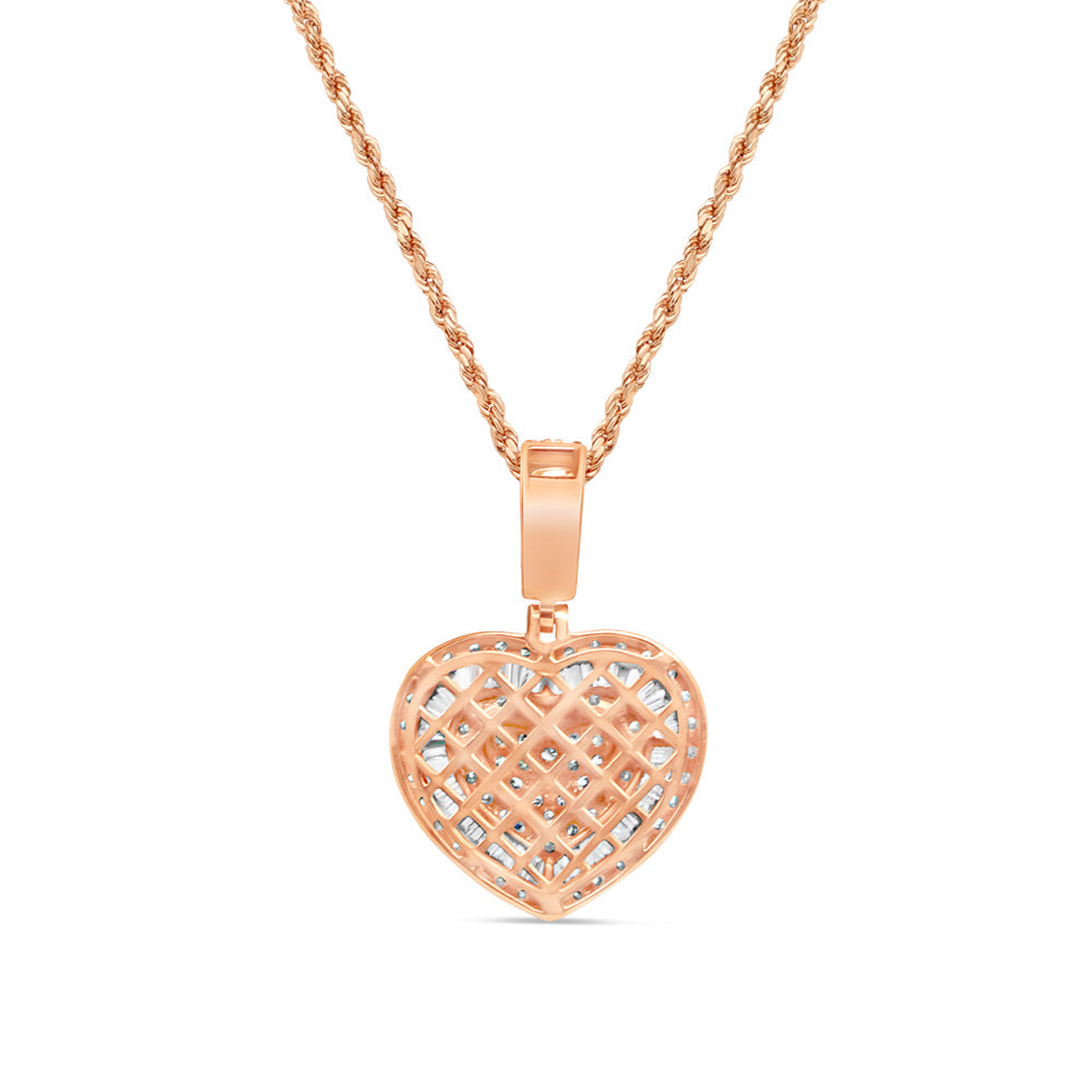 Heart Pendant with Necklace | 14K Yellow Gold | 20.20MM| 1.87CT