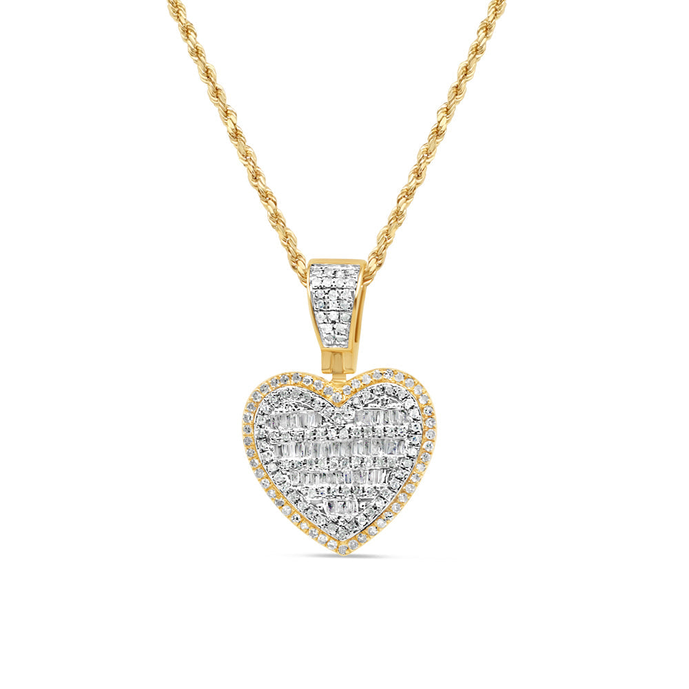 Heart Pendant with Necklace | 14K Yellow Gold | 17.64MM| 0.67CT