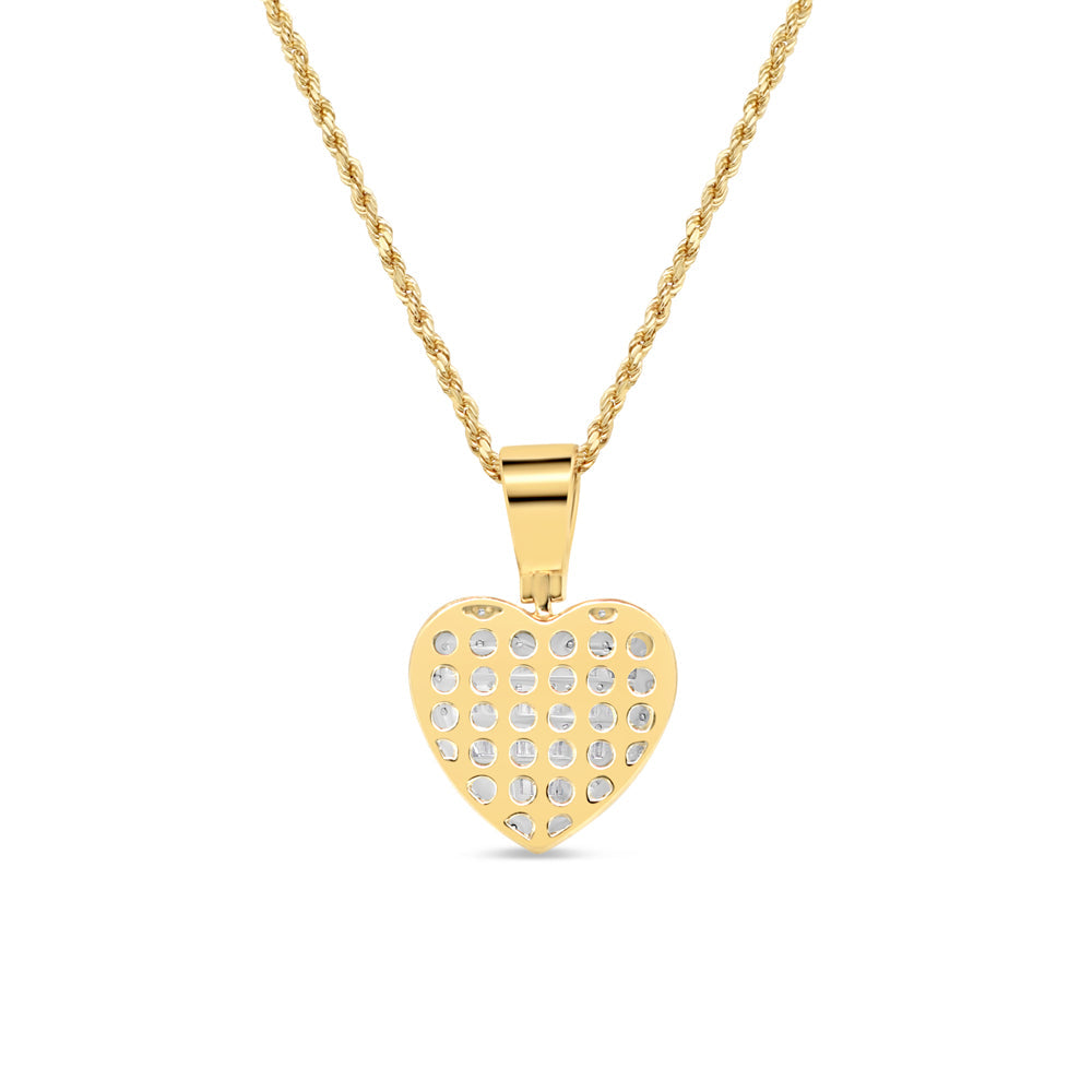 Heart Pendant with Necklace | 14K Yellow Gold | 17.64MM| 0.67CT