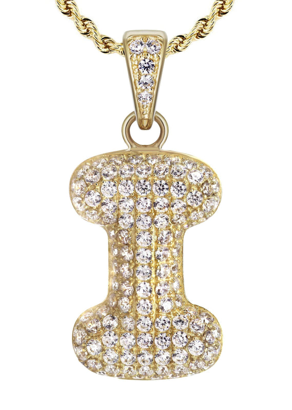 10K Yellow Gold Bubble Letter 