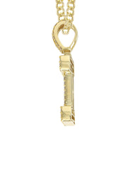 14K Yellow Gold Letter "I" Baguette Diamond Necklace | 2.17 Carats