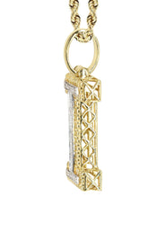 Diamond 10K Yellow Gold Letter "I" Necklace | Appx. 12.7 Grams