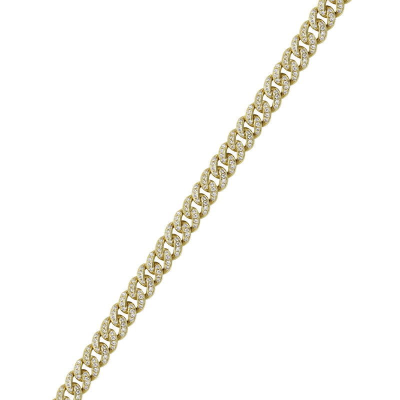 Silver Gold Ice Miami Cuban Link Bracelet