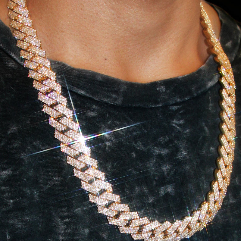Diamond Miami Cuban Link Chain ( 17 MM )