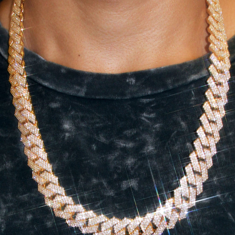 Diamond Miami Cuban Link Chain ( 17 MM )