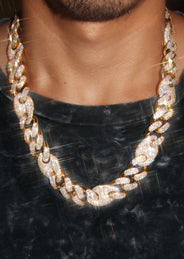 Diamond Gucci Puff Cuban Chain ( 18 MM )