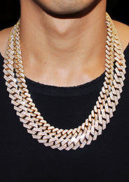 Diamond Miami Cuban Link Chains Bundle ( 12 MM ) & ( 17 MM )