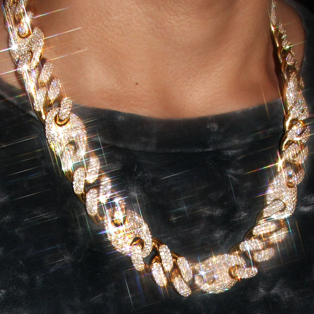 Diamond Gucci Puff Cuban Chain ( 18 MM )