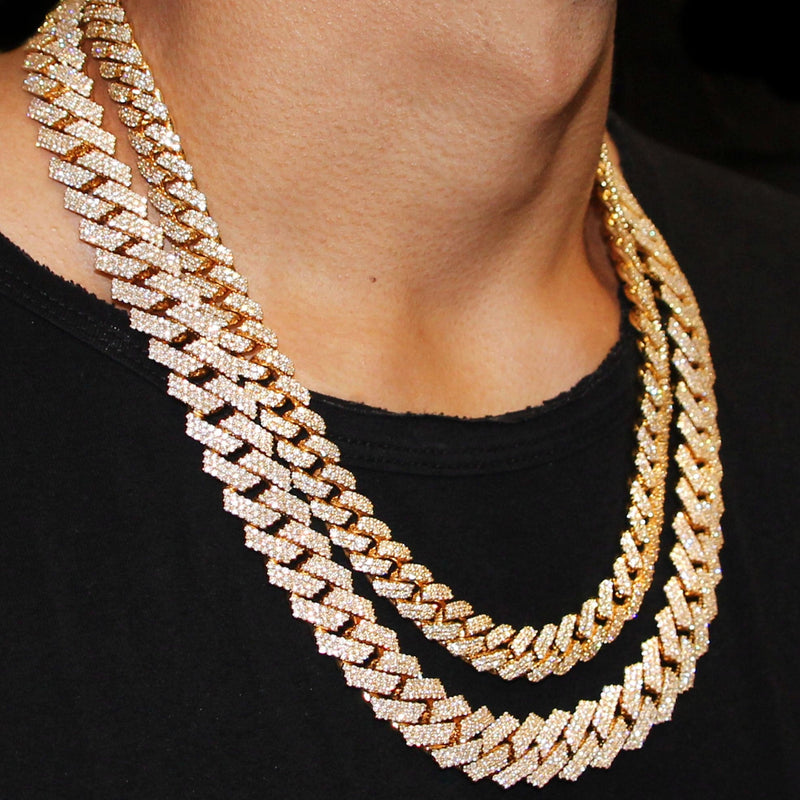Diamond Miami Cuban Link Chains Bundle ( 12 MM ) & ( 17 MM )