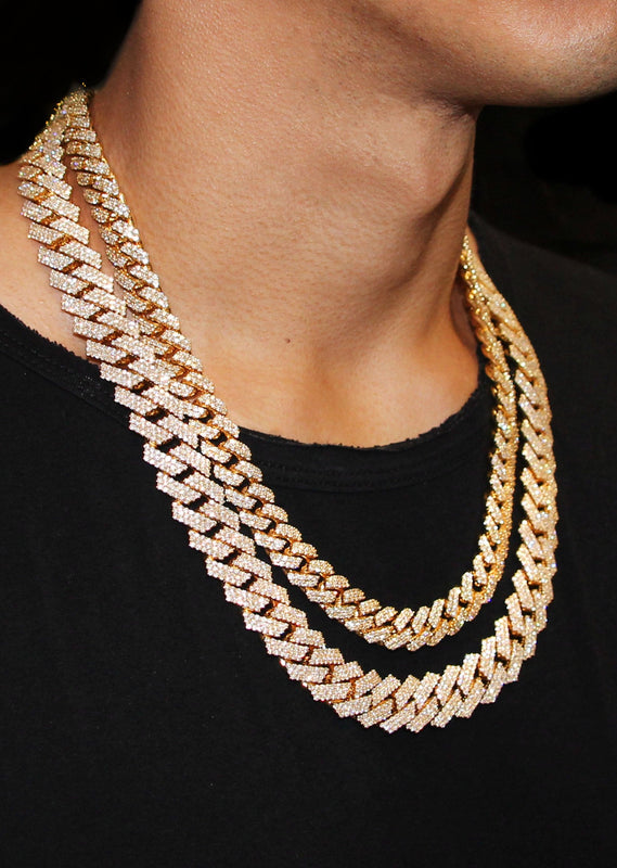 Diamond Miami Cuban Link Chains Bundle ( 12 MM ) & ( 17 MM )