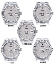 Diamond Mens Rolex Datejust Watch 16200  | 36MM | Full Diamond Dial | Oyster Band