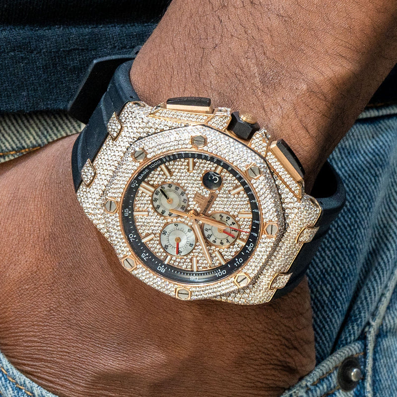 Audemars Piguet Royal Oak Offshore | 18K Rose Gold | Diamond Iced Out  | 44 MM | 15 Carats