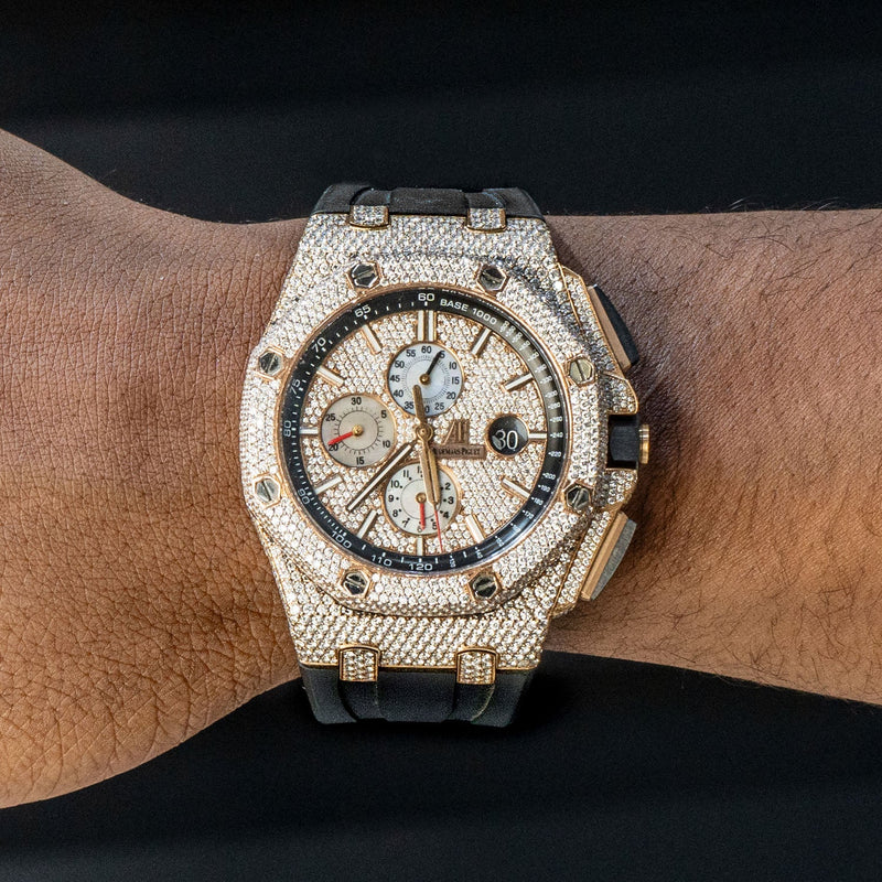 Audemars Piguet Royal Oak Offshore | 18K Rose Gold | Diamond Iced Out  | 44 MM | 15 Carats