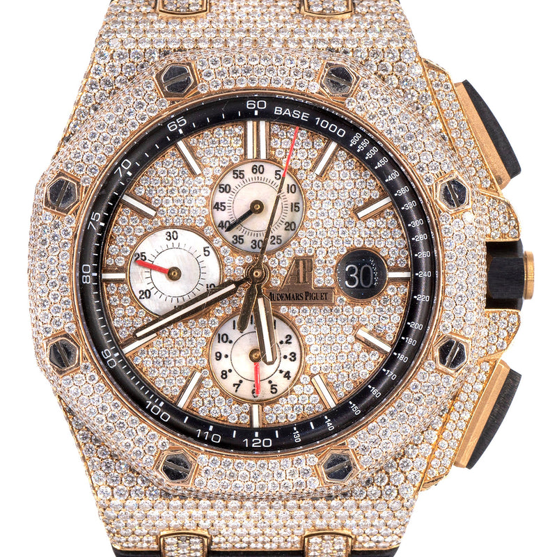 Audemars Piguet Royal Oak Offshore | 18K Rose Gold | Diamond Iced Out  | 44 MM | 15 Carats