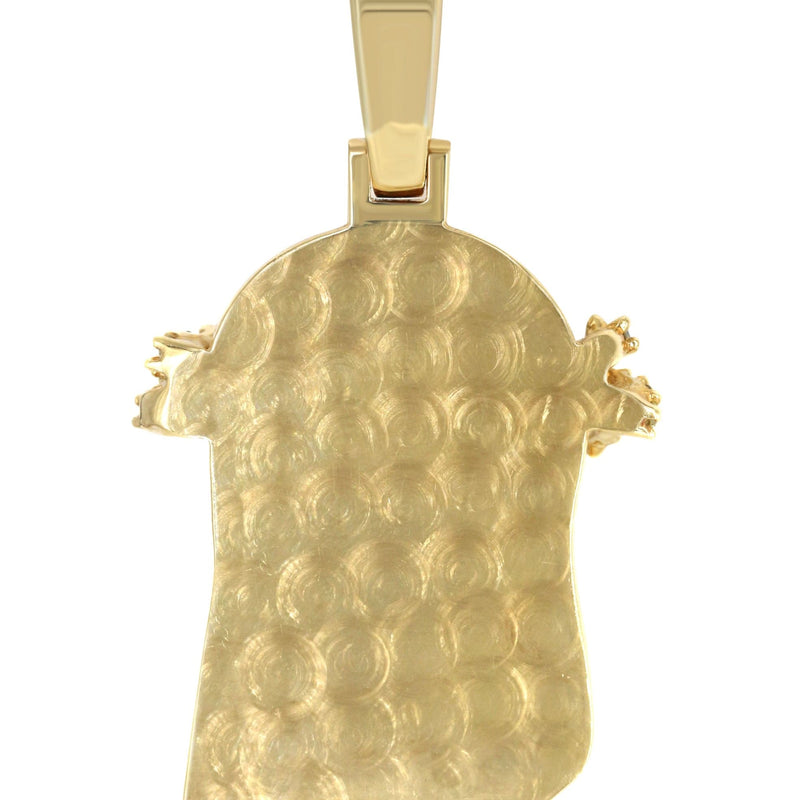 14K Yellow Gold Jesus Head Diamond Necklace | 3 Carats