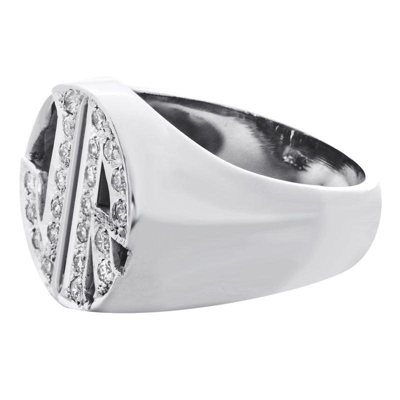 14K White Gold Initials Name Ring | Appx. 9.2 Grams