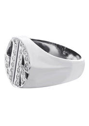 14K White Gold Initials Name Ring | Appx. 9.2 Grams