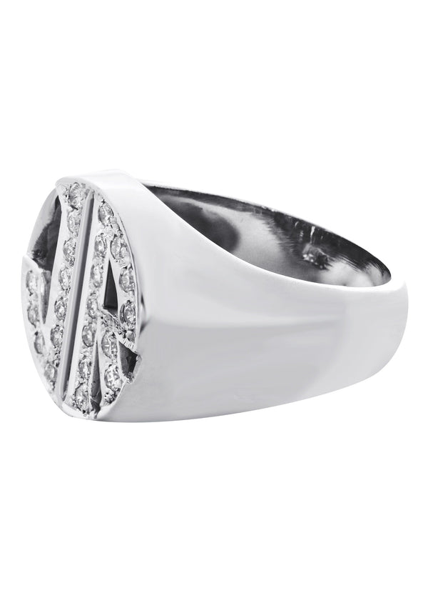 14K White Gold Initials Name Ring | Appx. 9.2 Grams
