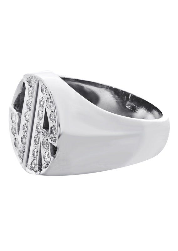14K White Gold Initials Name Ring | Appx. 9.2 Grams
