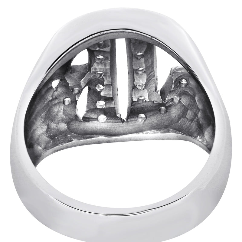 14K White Gold Initials Name Ring | Appx. 9.2 Grams