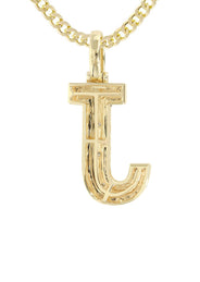 Diamond 10K Yellow Gold Letter "J" Necklace | Appx. 12.6 Grams