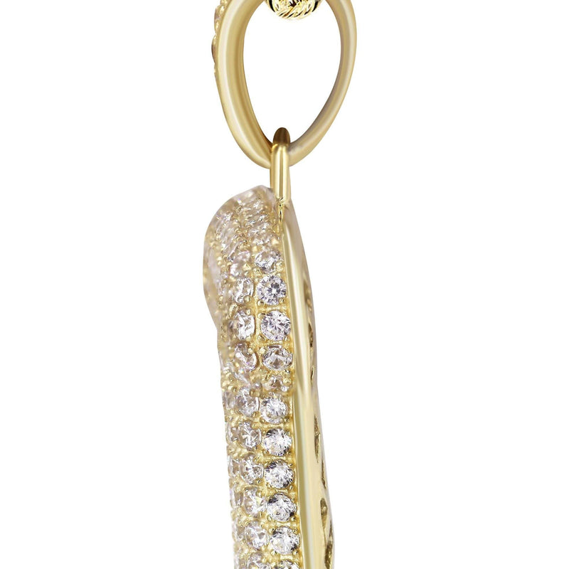 10K Yellow Gold Bubble Letter "J" CZ Necklace | Appx. 12.9 Grams